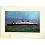 Travel Poster SS America Steamship United States Lines