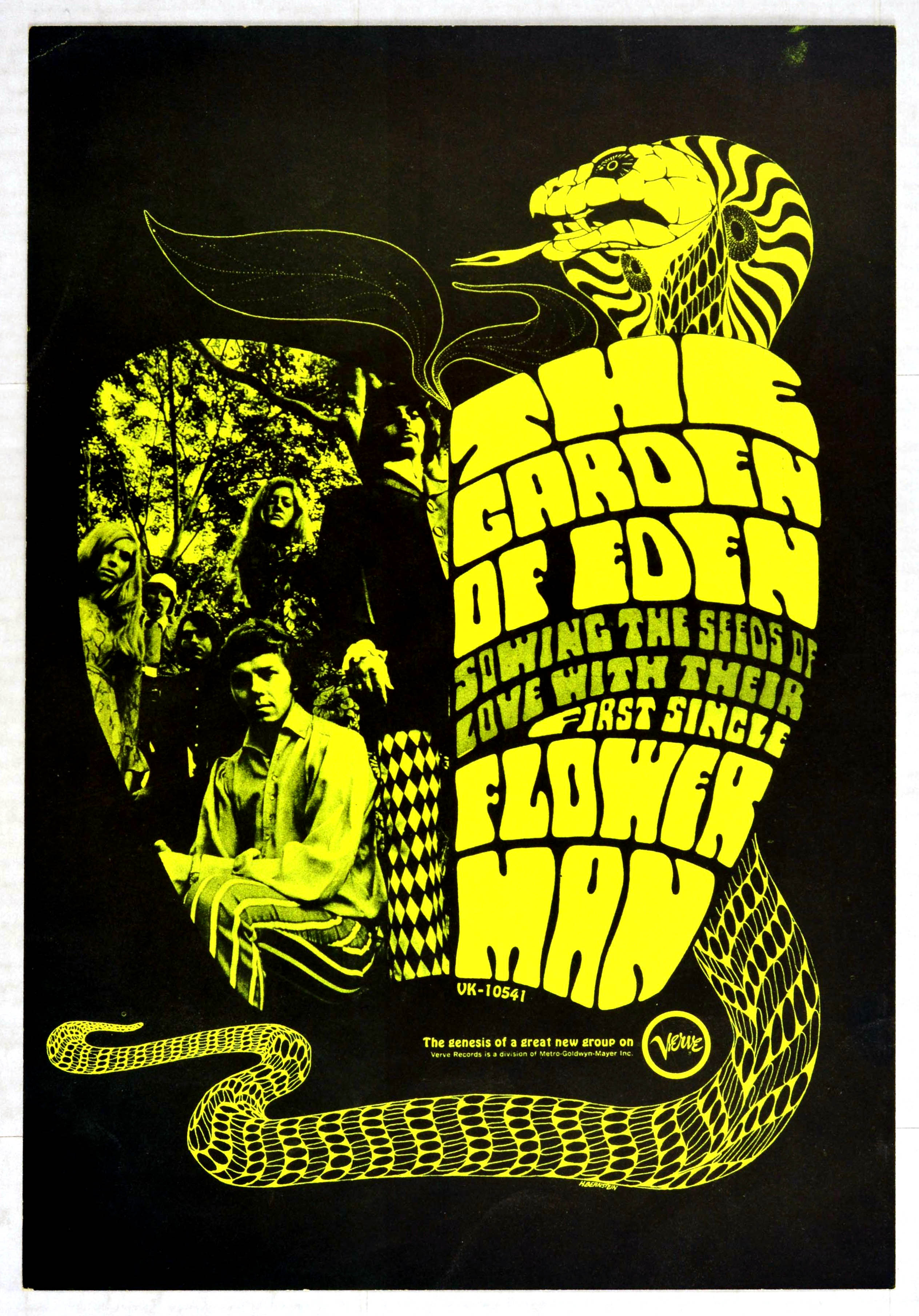 Rock Concert Poster Garden of Eden Band Flower Man