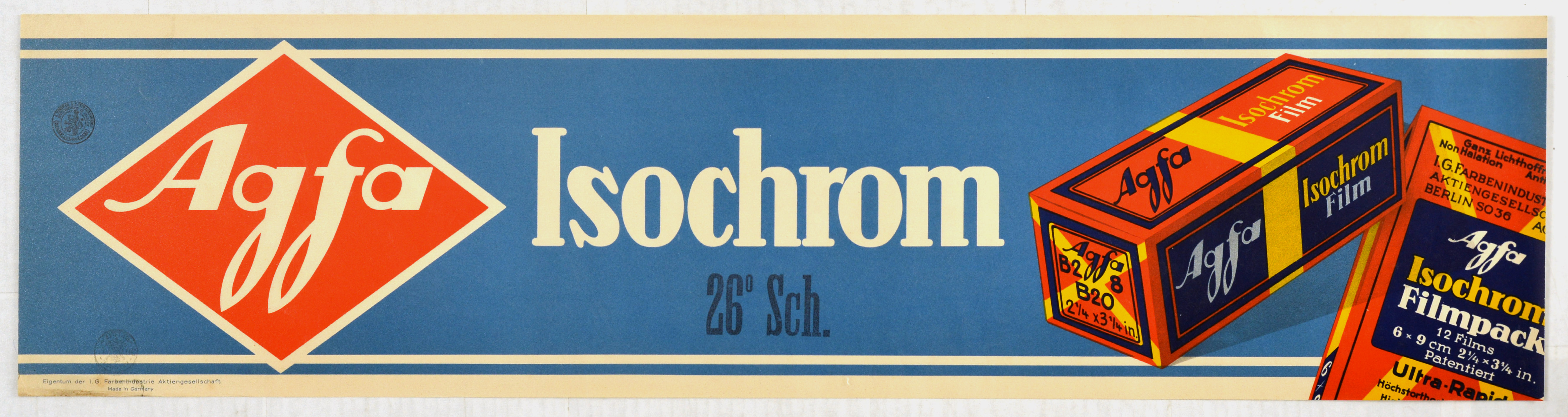 Advertising Poster Agfa Isochrom Photo Film Art Deco