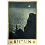 Travel Poster Britain Eastbourne Sussex Beachy Head