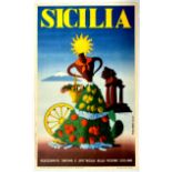 Travel Poster Sicily Italy