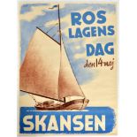 Advertising Poster Roslagens Day Skansen Sailing Barge