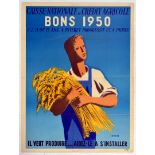 Propaganda Poster National Bank Credit Agricole Bonds 1950