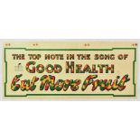 Advertising Poster Good Health Song Eat More Fruit