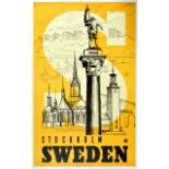 Travel Poster Stockholm Sweden