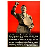 Propaganda Poster Hitler Nazi Salute Quote Red