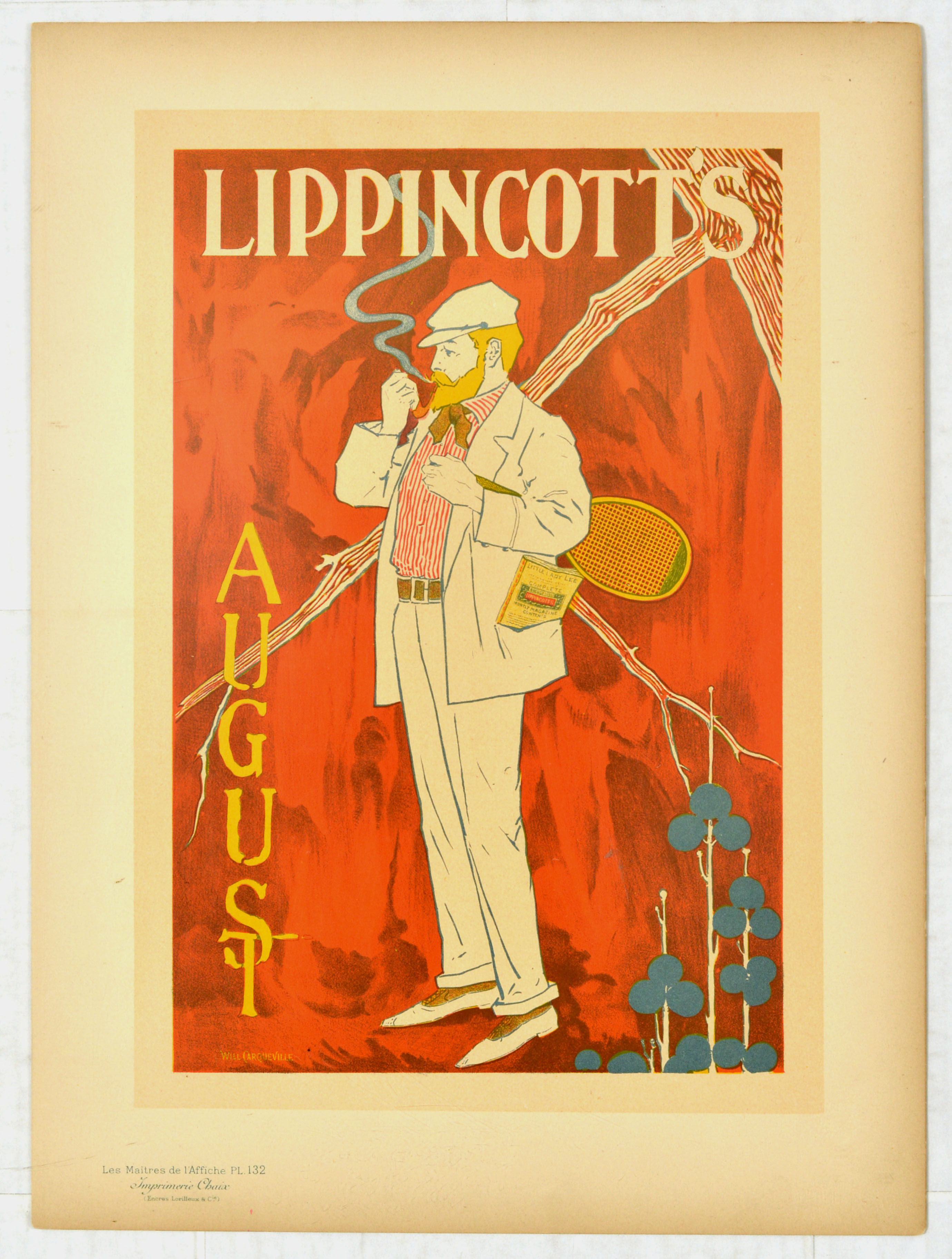 Advertising Poster Lippincotts August Maitres de Laffiche Tennis