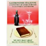 Advertising Poster Italian Food Wine Gastronomy Museum Baccarat