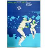 Sport Poster Munich Olympics 1972 Fencing