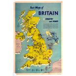 Propaganda Poster Britain Industry and Power Map