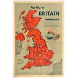 Propaganda Poster Britain Communications Railway Map