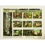 Propaganda Poster Jungle Survival Instructions Royal Air Force UK