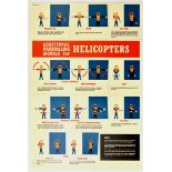 Propaganda Poster Helicopter Marshalling Signals UK Royal Air Force