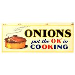 Advertising Poster Onions OK Cooking
