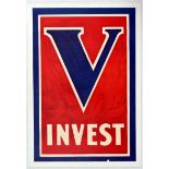 War Poster WWI V Invest Victory USA