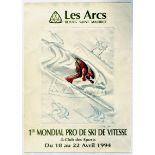 Sport Poster Les Arcs First World Pro Speed Ski