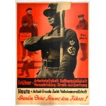 Propaganda Poster Third Reich Achievements NSDAP Election Nazi
