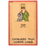 War Poster Careless Talk Fougasse WWII Strictly