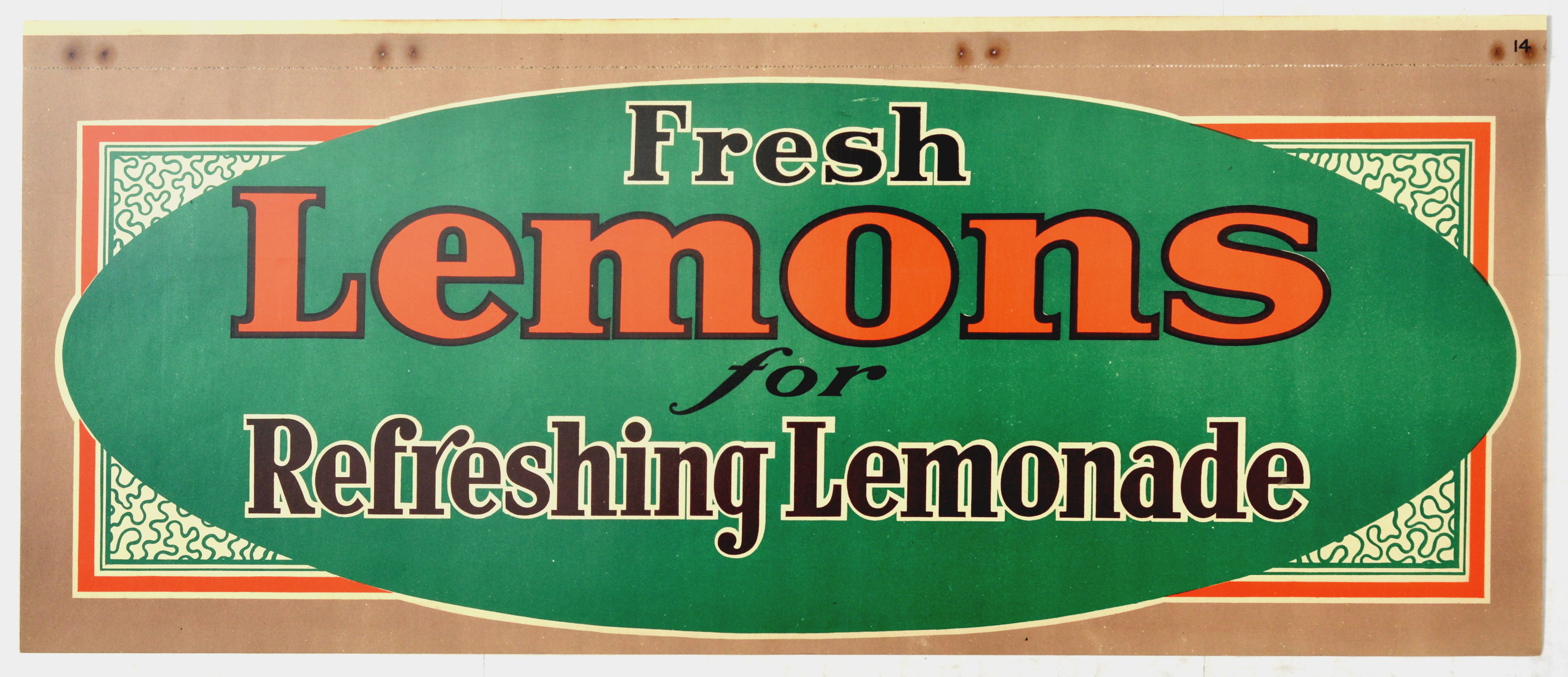 Advertising Poster Fresh Lemons for Refreshing Lemonade