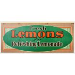 Advertising Poster Fresh Lemons for Refreshing Lemonade
