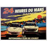 Sport Poster 24 Heures du Mans Car Racing BMW Porsche