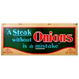 Advertising Poster Steak Without Onions Is a Mistake