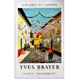 Advertising Poster Yves Brayer Watercolours Gallery 65 Cannes Mourlot