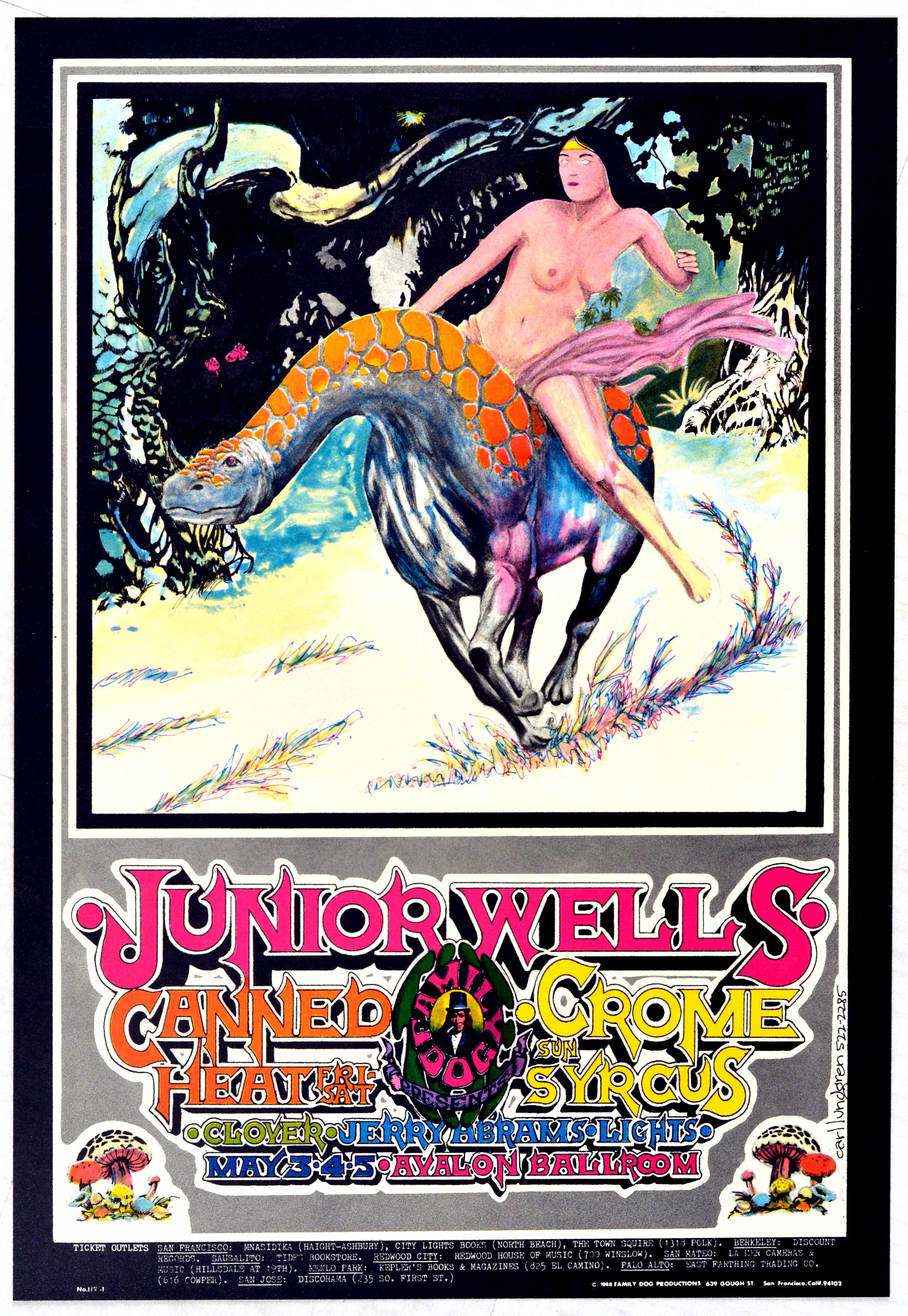 Rock Concert Poster Junior Wells Canned Crome