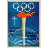 Sport Poster Italy Olympic Games 1960 Sports Centre