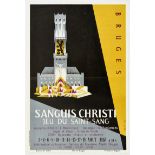 Advertising Poster Bruges Sanguis Christi Jeu Du Saint Sang