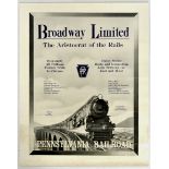 Travel Poster Broadway Limited Pennsylvania Railroad