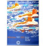 Sport Poster Munich Olympics 1972 Swimming