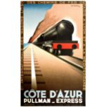 Travel Poster Cote D'Azur Pullman Express Art Deco Fix Masseau