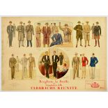 Advertising Poster Men Fashion Italy Art Deco Torino