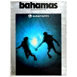 Travel Poster Bahamas Eastern Airlines Scuba Diving