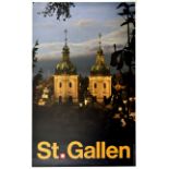 Travel Poster St Gallen Switzerland