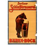 Advertising Poster Baren Bock Beer Bear Berlin