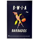 Travel Poster British West Indian Airways Barbados