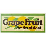 Advertising Poster Grapefruit for Breakfast