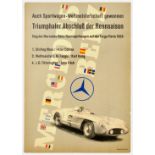 Sport Poster Mercedes Benz 300SLR Targa Florio 1955