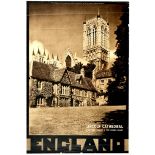 Travel Poster Lincoln Cathedral England