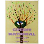 Advertising Poster Bonds Credit National Loan France