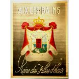 Travel Poster Aix Les Bains Golf Casino Savoie France