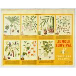 Propaganda Poster Jungle Survival Edible Tropical Plants Pilot UK RAF