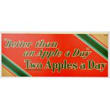 Advertising Poster Healthy Diet Two Apples a Day