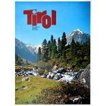 Travel Poster Tirol Austria Alps Mountains