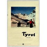 Travel Poster Tyrol Austria Ski Winter Sport