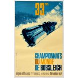 Sport Poster Bobsleigh World Championships France Alpe dHuez