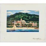 Travel Poster Royal Hawaiian Hotel Honolulu Hawaii