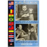 War Poster United Nations WWII China Britain Children